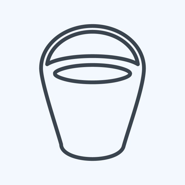 图标沙桶-线风格-简单的说明图片下载