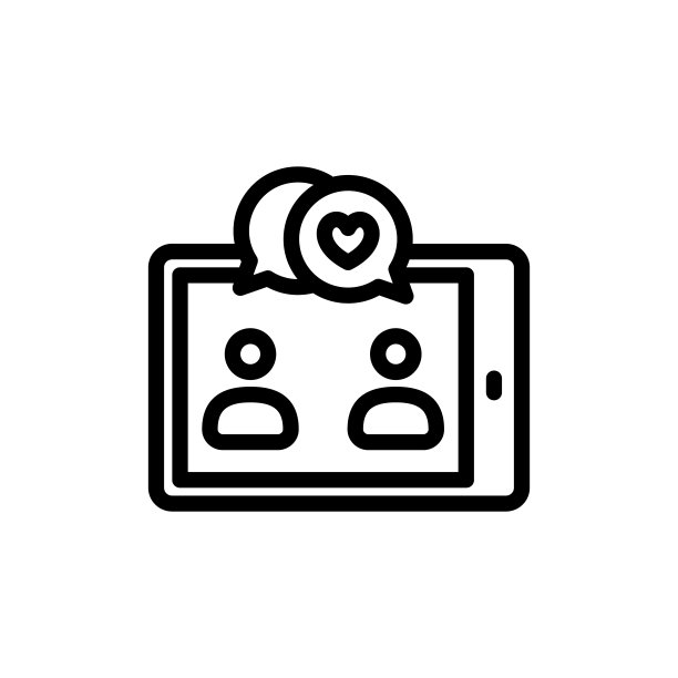 在线约会矢量图标图片下载