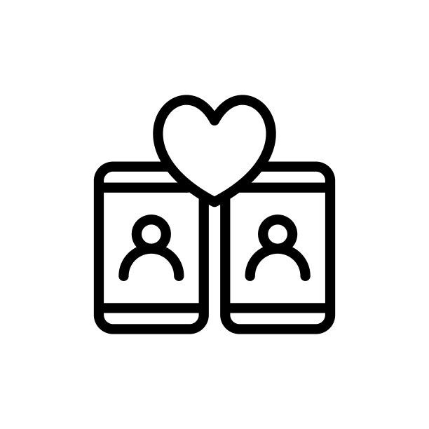 移动约会的矢量图标。标识图片下载