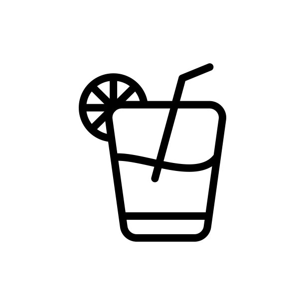 在矢量饮料图标。标识图片下载