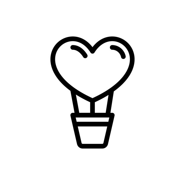 在矢量的热气球图标。标识图片下载