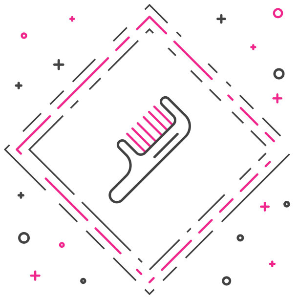 线毛刷图标孤立在白色背景上图片下载