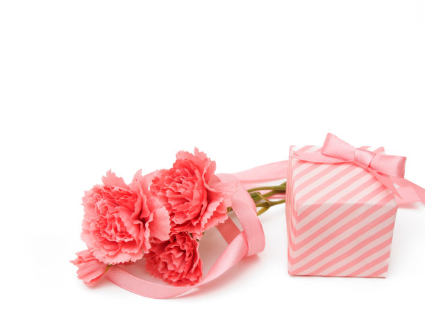 康乃馨及礼盒图片下载