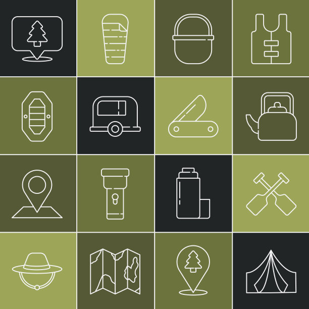 设有线形旅游帐篷桨水壶及手柄图片下载