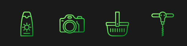 装在野餐篮里的防晒霜图片下载