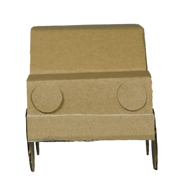 前视图的纸汽车模型图片下载