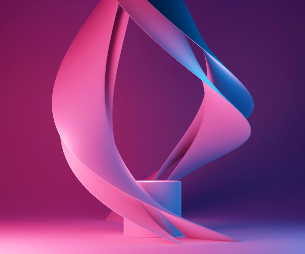 霓虹灯高档产品展示平台上的霓虹灯颜色背景图片下载