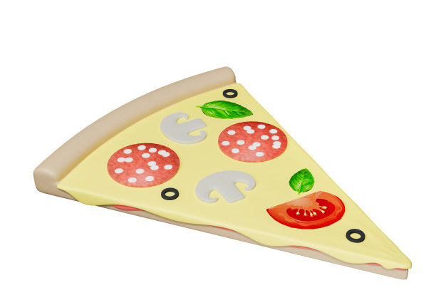 比萨饼片- 3d渲染图片下载