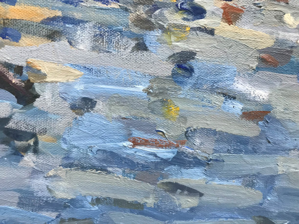 摘要充满活力的多色纹理背景。数字插画油画在画布上图片下载