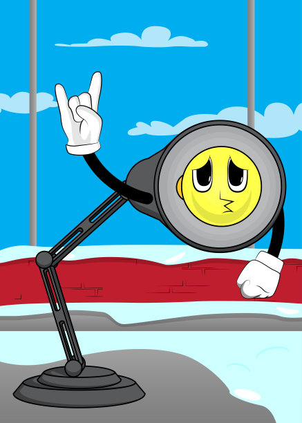 床头台灯，手摆摇椅姿势。图片下载