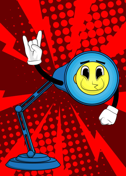 床头台灯，手摆摇椅姿势。图片下载