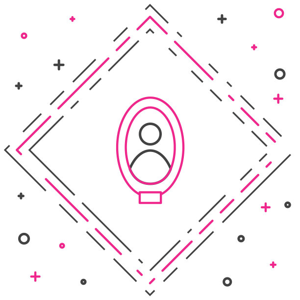 线肖像图片在博物馆图标孤立在白色背景。色彩斑斓的轮廓的概念。向量图片下载