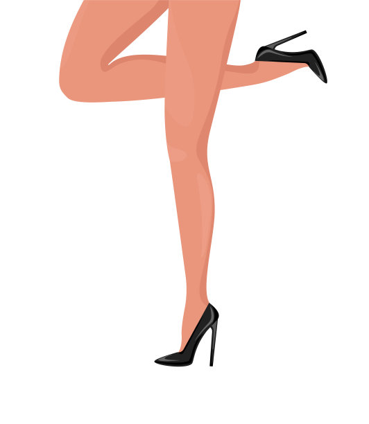 3 d矢量插图。轮廓女人的腿，伟大的设计为任何目的。向量的背景。优雅的设计图片下载