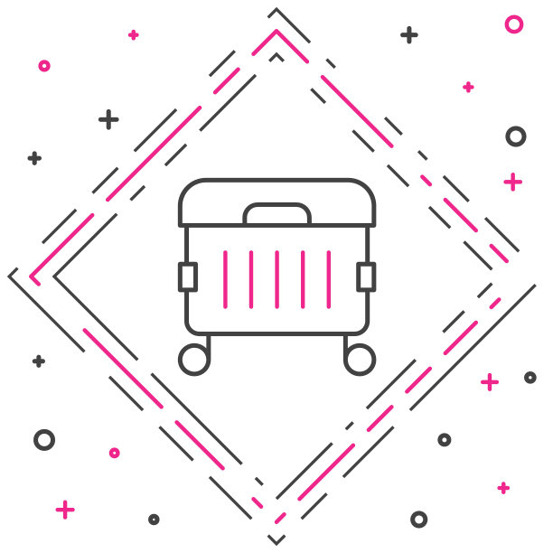 行垃圾桶图标孤立在白色背景上。垃圾桶的迹象。回收篮图标。办公室垃圾图标。色彩斑斓的轮廓的概念。向量图片下载