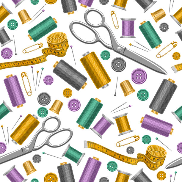 矢量缝制无缝花型图片下载