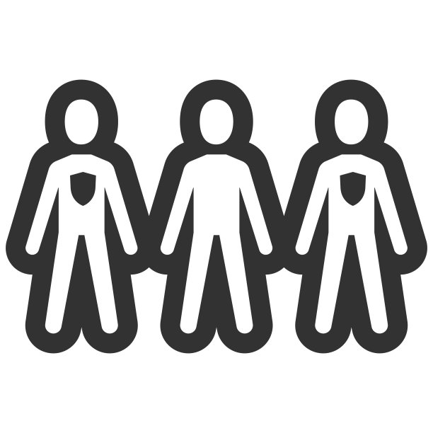 群体免疫概念图标粗轮廓。图片下载