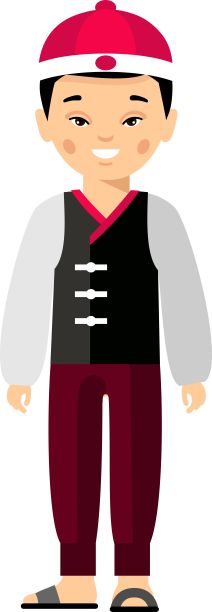 向量插图的中国孩子，男孩，人图片下载