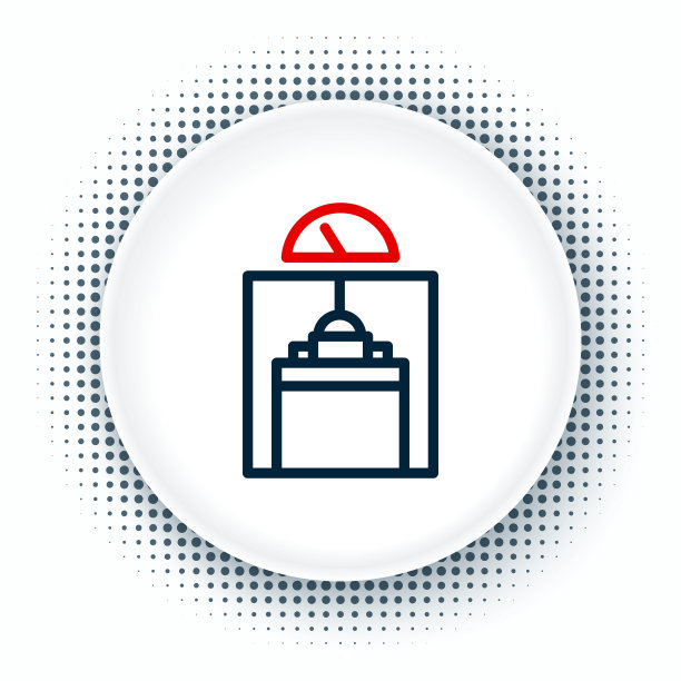 直线提升图标孤立在白色背景上。电梯的象征。色彩斑斓的轮廓的概念。向量图片下载