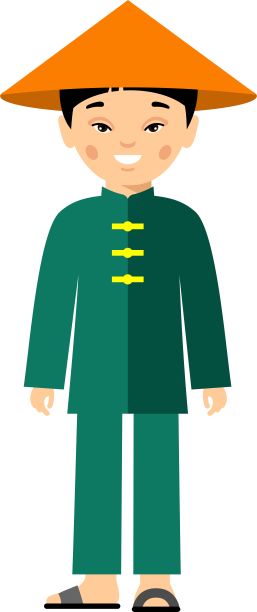 向量插图的中国孩子，男孩，人图片下载