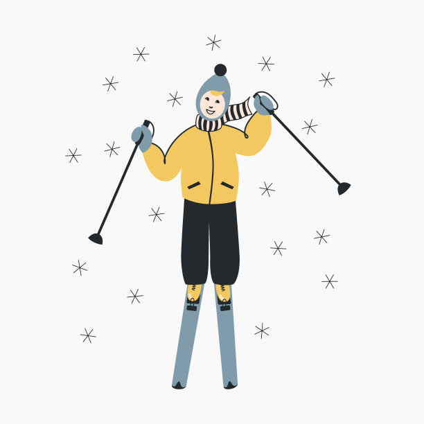 孩子去滑雪旅行图片下载