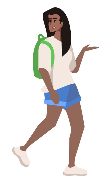 去大学在夏天半平面RGB颜色矢量插图图片下载