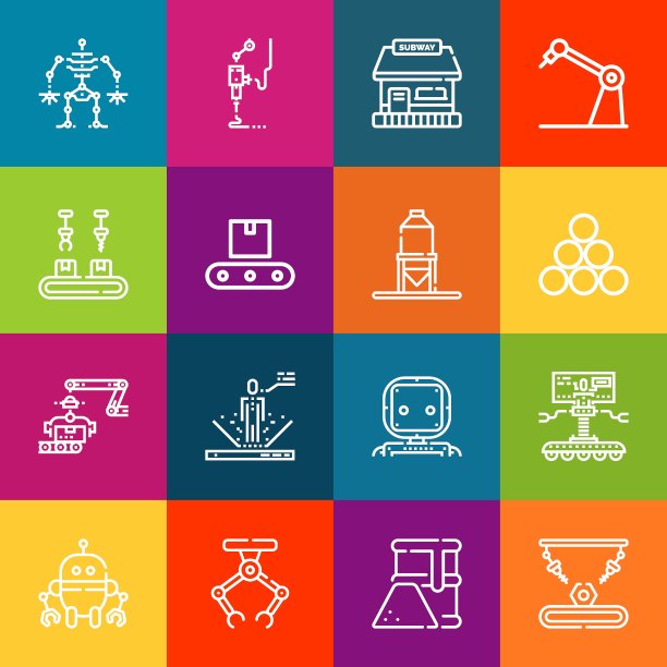 现代细线图标集的生产元素。优质的轮廓符号集合。简单的单线象形图包。网页图形的笔画矢量标志概念图片下载