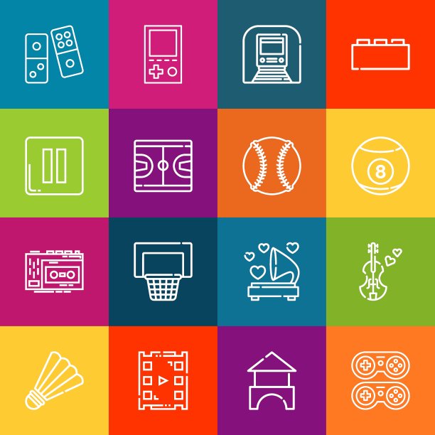 现代细线图标集的图层元素。优质的轮廓符号集合。简单的单线象形图包。网页图形的笔画矢量标志概念图片下载