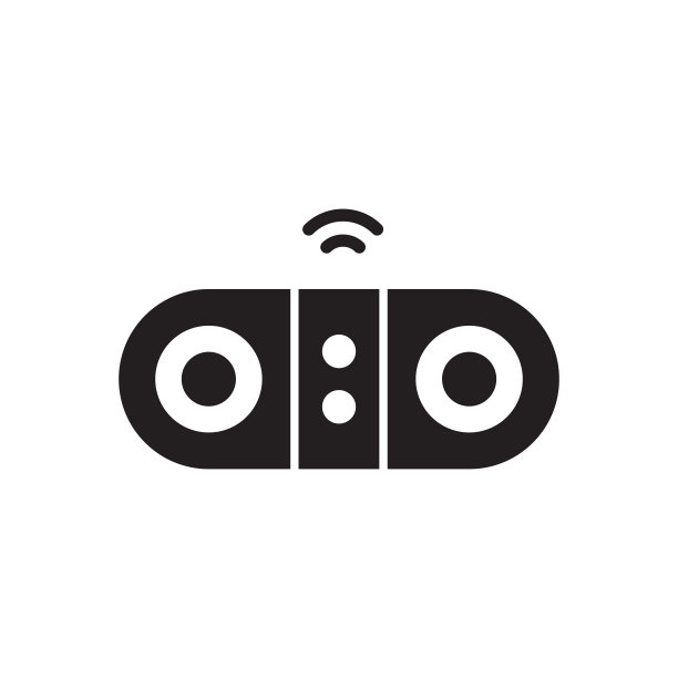 矢量蓝牙音箱图标。标志。图片下载