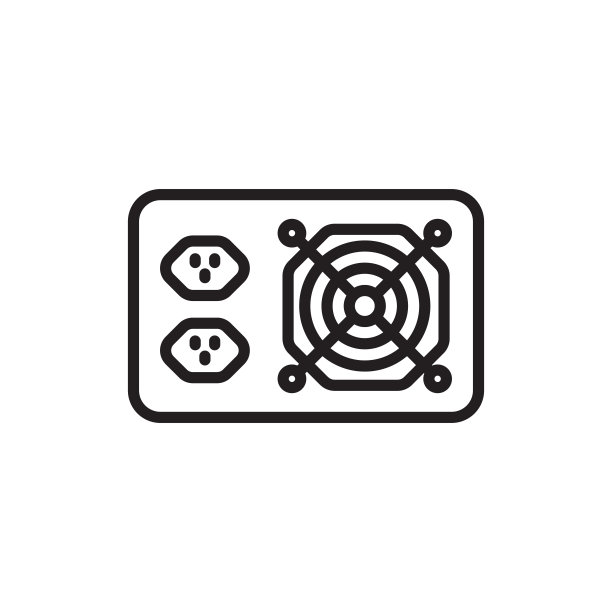 矢量电脑电源图标，标志图片下载