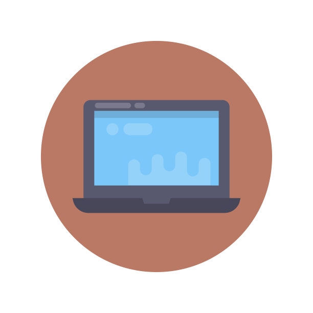 笔记本电脑图标在向量。标识;图片下载