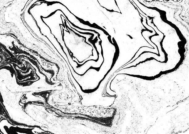 抽象的液体黑色绘制纹理。波浪和波纹表面旗帜的背景。图片下载