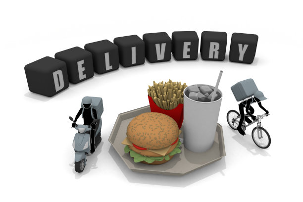 从事送餐工作。迅速传递。骑摩托车送外卖。送餐员兼职做送餐服务的人图片下载