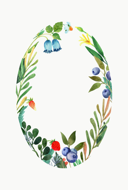 水彩夏季花卉插图图片下载