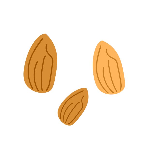 可爱的坚果孤立在白色背景上。矢量图解说明。素食咖啡馆印刷，海报，卡片，标志。天然有机甜品，新鲜开心果，生态早餐图片下载