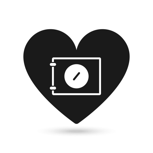 安全安全图标与心标志图片下载