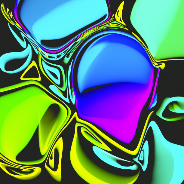 超现实主义，抽象，插图，梯度，背景，多色，三维，数字，幻想，海报图片下载