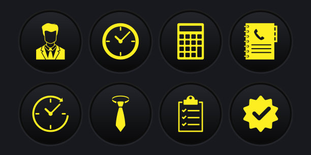 设置时钟与箭头电话本领带剪贴板图片下载