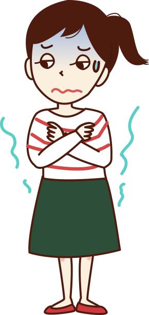 面色苍白、冷冰冰的年轻女子。图片下载