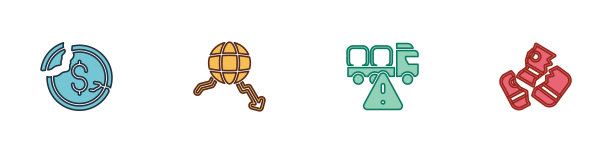 设置“美元汇率下降”、“全球经济危机”、“停止运输卡车”、“信用卡图标”等。向量图片下载