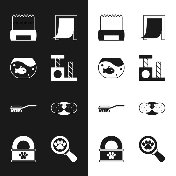 集猫抓挠后水族馆与鱼狗图片下载