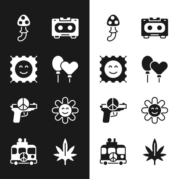 气球设置LSD酸标记裸盖菇图片下载