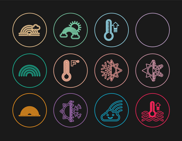 设置线水温度计太阳和雪花图片下载