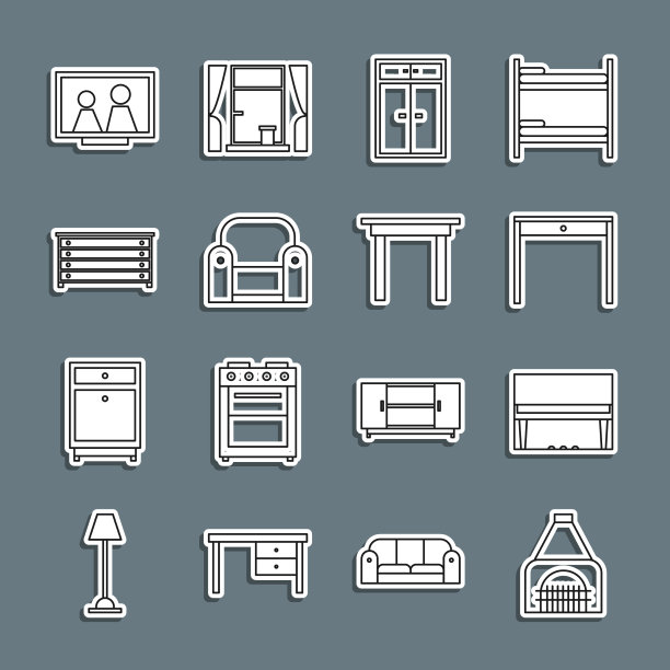 设置线室内壁炉三角钢琴木制图片下载