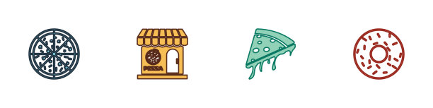 披萨披萨建筑外立面的设置图片下载