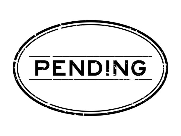 垃圾黑色待定字椭圆形橡胶印章在白色背景图片下载