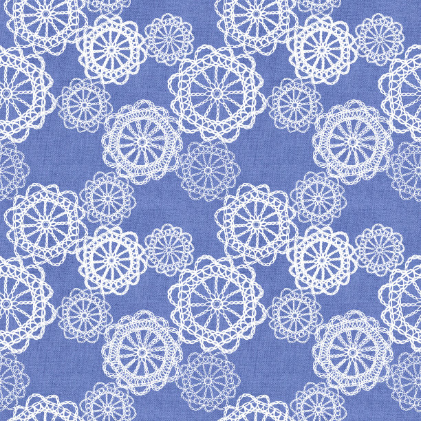 钩针在蓝色的模式图片下载