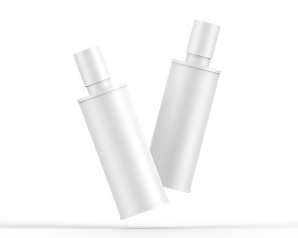 空白塑料化妆品瓶的品牌和模型，3d渲染插图图片下载
