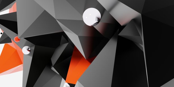 现代技术未来游戏社交媒体横幅模板3D插图的抽象背景图片下载