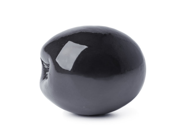 单瓣黑橄榄，孤立在白色背景上图片下载