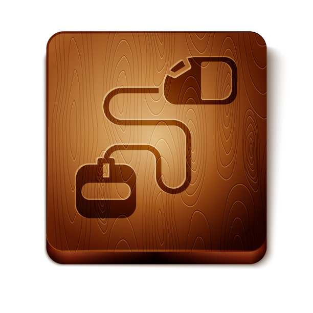 棕色可伸缩绳带与钩环图标图片下载